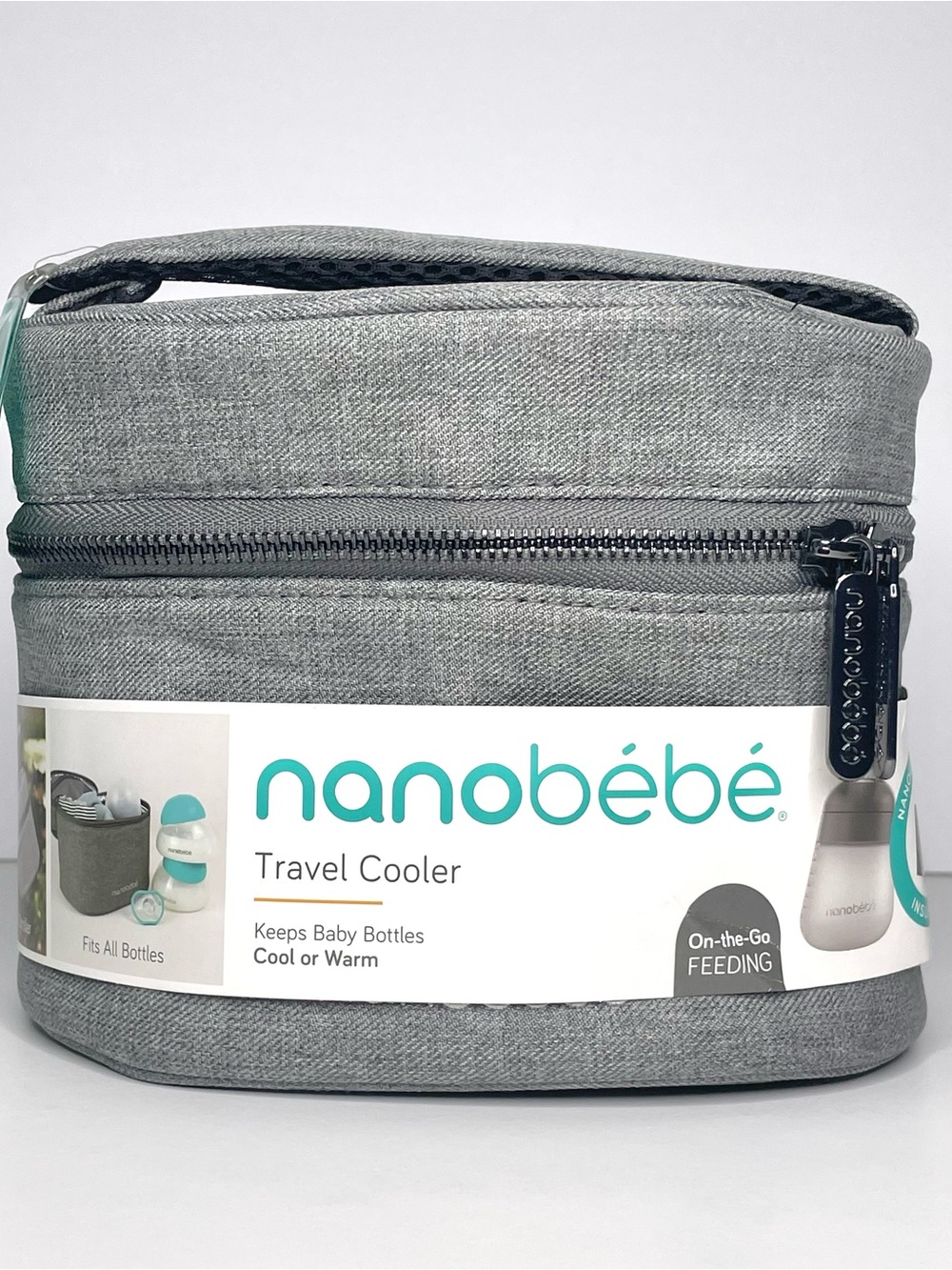 Nanobebe Breastmilk Baby Bottle Deluxe Cooler & Travel Bag w/ Ice Pack Included